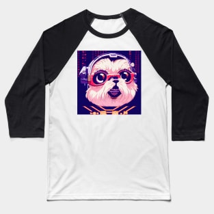 Cutest Shi tzu as anime retrowave Baseball T-Shirt